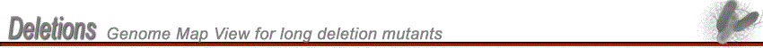 Deletions Genome Map View for long deletion mutants